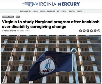 News Report: Virginia to study Maryland program after backlash over disability caregiving change